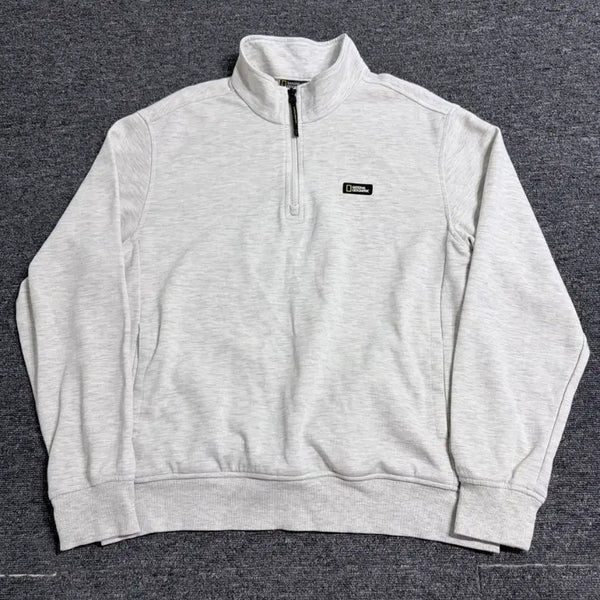[BUNJANG] National Geographic Half-Zip Sweatshirt / 내셔널지오그래픽 반집업 맨투맨