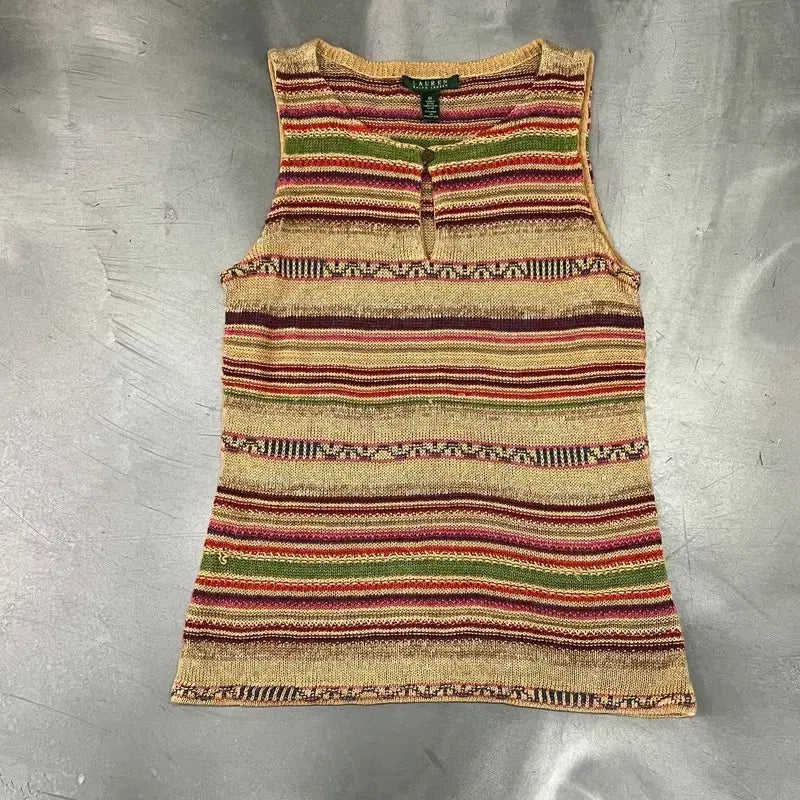 [BUNJANG] Lauren Ralph Lauren Ethnic Sleeveless Top / 로렌랄프로렌 에스닉 슬리브리스 y18571
