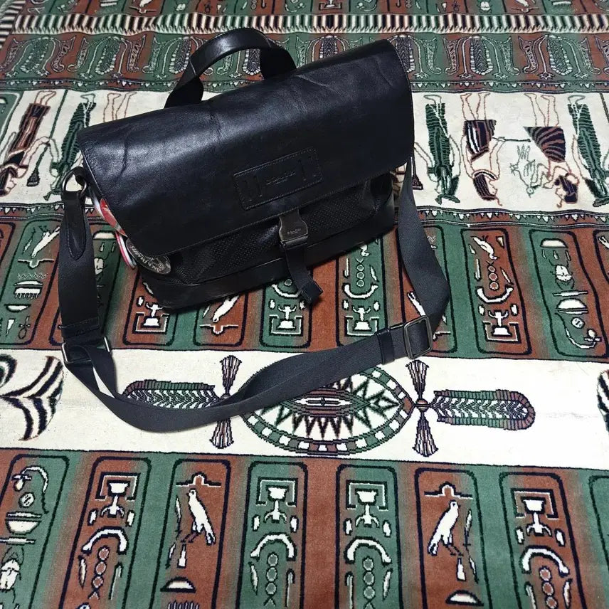 [BUNJANG] Coach Terrain Bike Leather Nylon Crossbody Bag / 코치(COACH) 터레인 바이크 레더 나일론 크로스백