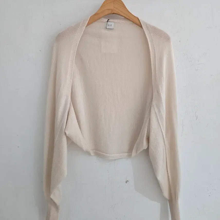 [BUNJANG] SIE Wool 100% Bolero Cardigan Beige / 시에 볼레로 가디건