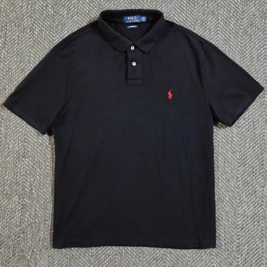 [BUNJANG] Polo Ralph Lauren Black Short Sleeve Polo Shirt / 폴로 랄프로렌 블랙 반팔 카라티