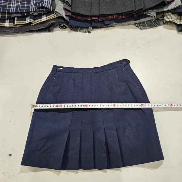 [BUNJANG] Used School Uniform Skirt Size 65 (Spring/Autumn, Navy) / 중고 교복치마 사이즈 65 짧치