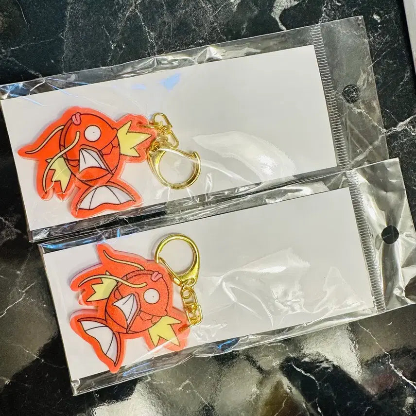 [BUNJANG] Pokemon 30th Anniversary Magikarp Bundle Set Keychain / 포켓몬 30주년 프로모 잉어킹키링2개(일괄)