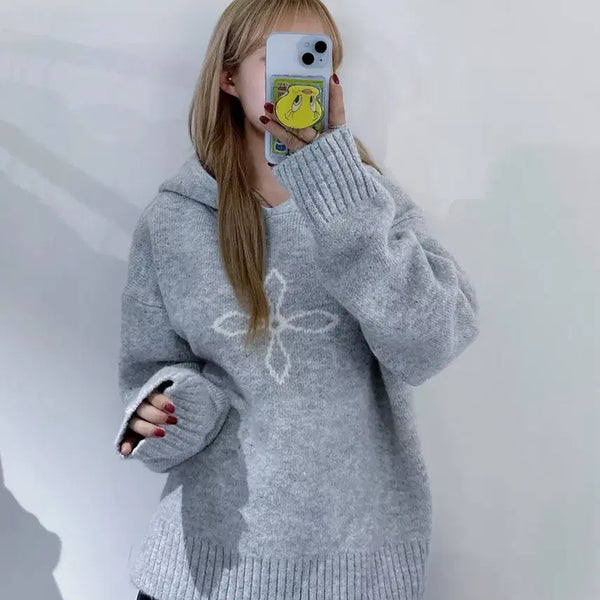 [BUNJANG] SMFK Big Logo Hooded Knit / SMFK 빅로고 후드 니트