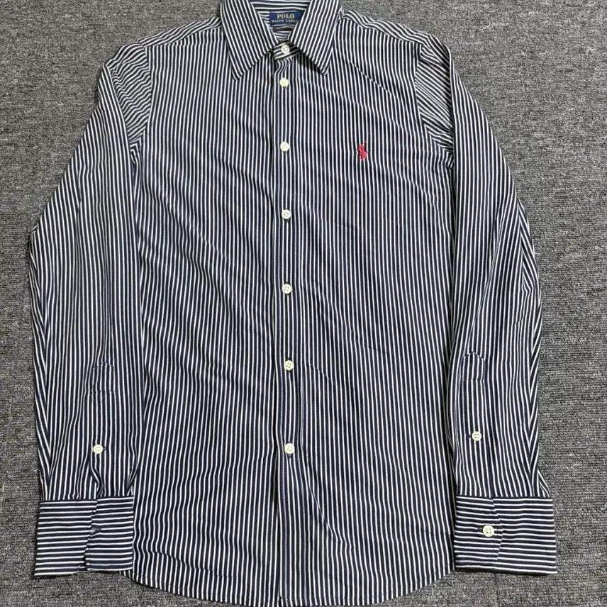 [BUNJANG] Polo Ralph Lauren Striped Knit Dress Shirt M / 폴로 랄프로렌 스트라이프 니트 드레스 셔츠