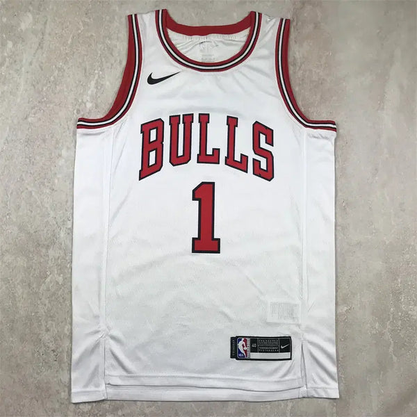 [BUNJANG] Derrick Rose Chicago Bulls White H/T Jersey / 데릭 로즈 NBA 농구 유니폼 시카고 불스 화이트 핫스탬프 1호