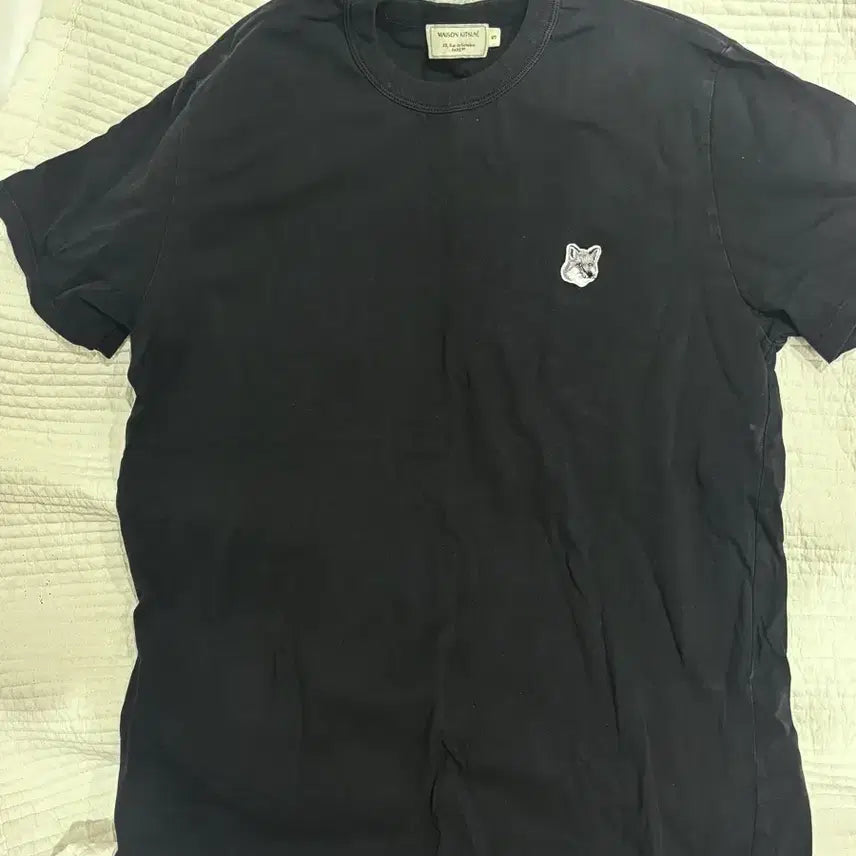 [BUNJANG] Maison Kitsuné Grey Fox Head T-Shirt Black S / 메종키츠네 그레이 폭스헤드 반팔티 블랙 S사이즈