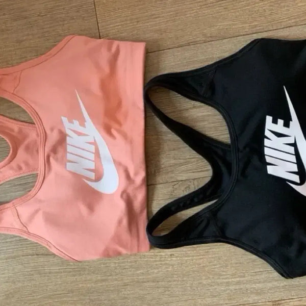 [BUNJANG] Nike Bra Top Set (Coral/Black, Small) / 나이키 브라탑 2종 코랄/블랙 스몰