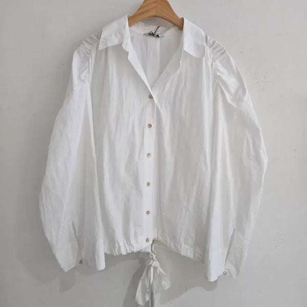 [BUNJANG] ORR White Nylon Blend S/S Shirt / 오르 셔츠