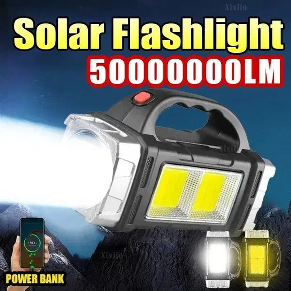 [BUNJANG] USB Charging Solar Powered Lantern Flashlight / usb 충전 태양광 충전 랜턴 후레쉬 손전등