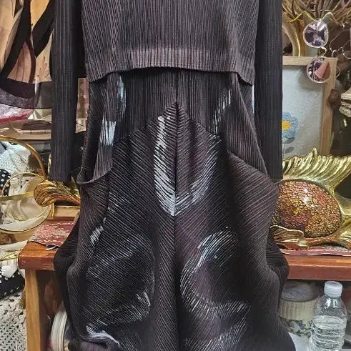 [BUNJANG] Pleated Long Dress / 플리츠 기기학롱고급 원피스