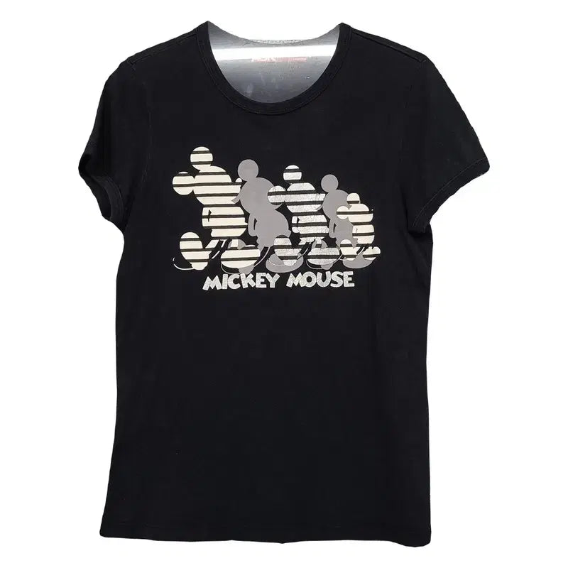 [BUNJANG] ASK Vintage Mickey Mouse Graphic T-Shirt / ASK 빈티지 프린팅 블랙 반팔티 M