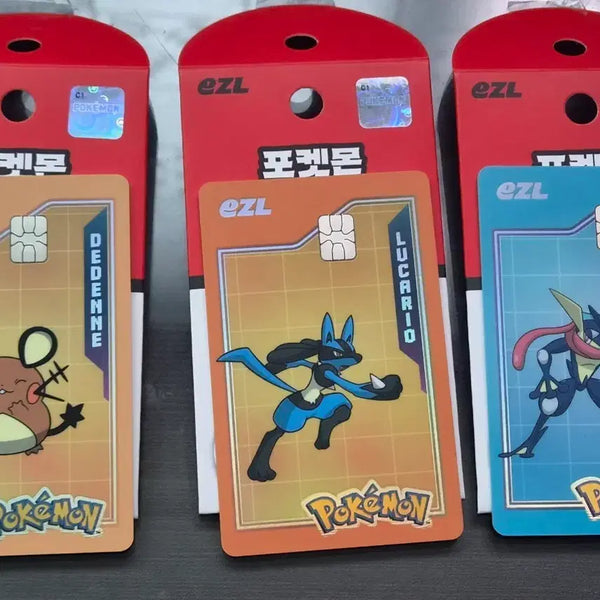 [BUNJANG] Pokemon Transportation Card Bundle - Dedenne, Lucario, Greninja / 포켓몬 교통카드 데덴네 루카리오 개굴닌자