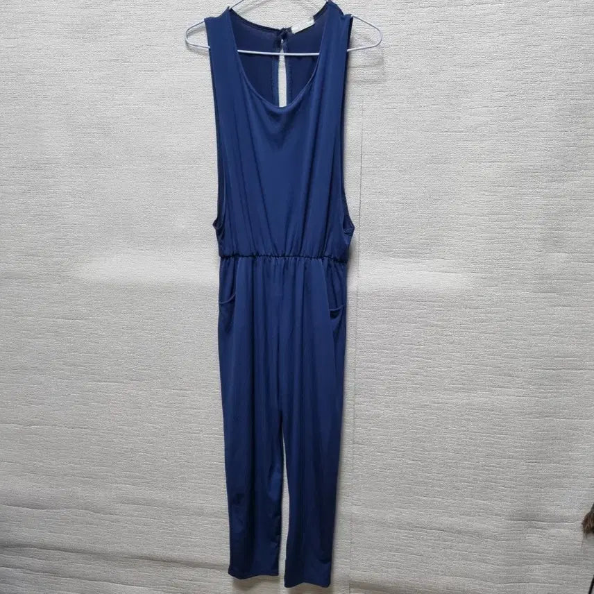 [BUNJANG] Sleeveless Jumpsuit Navy / 자453 민소매 점프수트