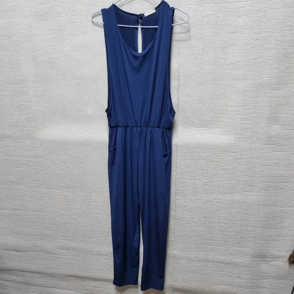 [BUNJANG] Sleeveless Jumpsuit Navy / 자453 민소매 점프수트
