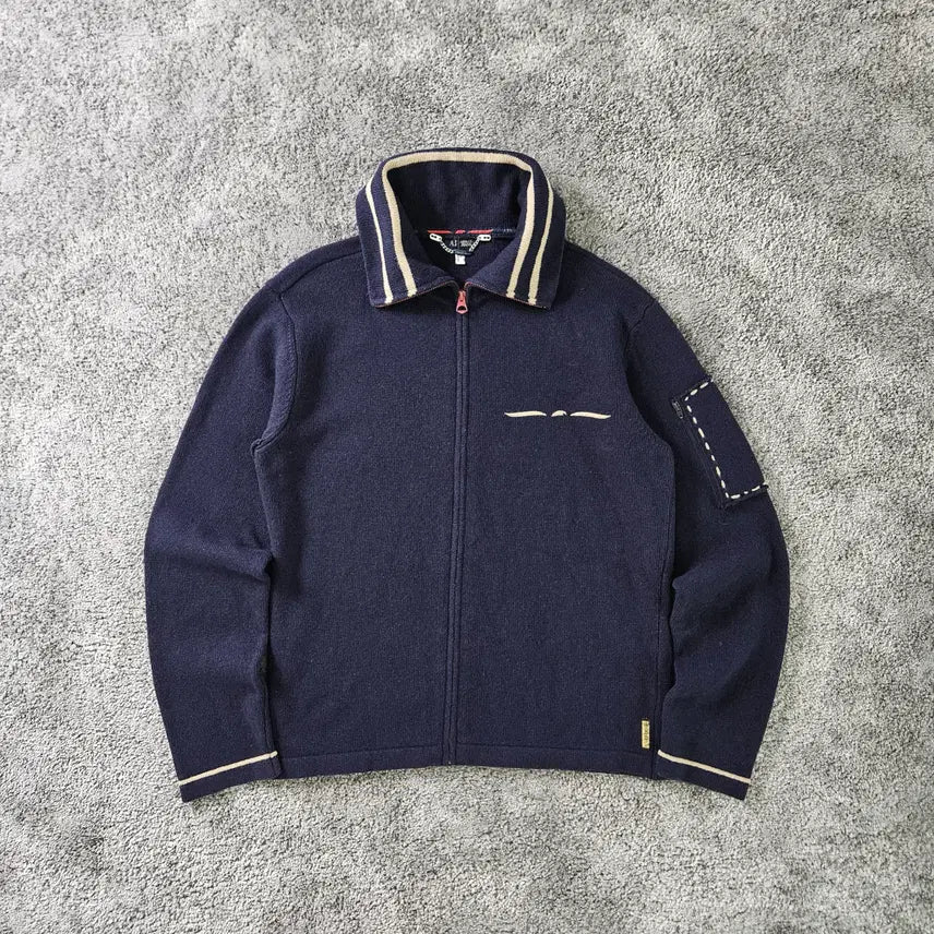 [BUNJANG] Armani Jeans Zip-Up Knit Jacket Navy / ARMANI JEANS 집업 니트 자켓