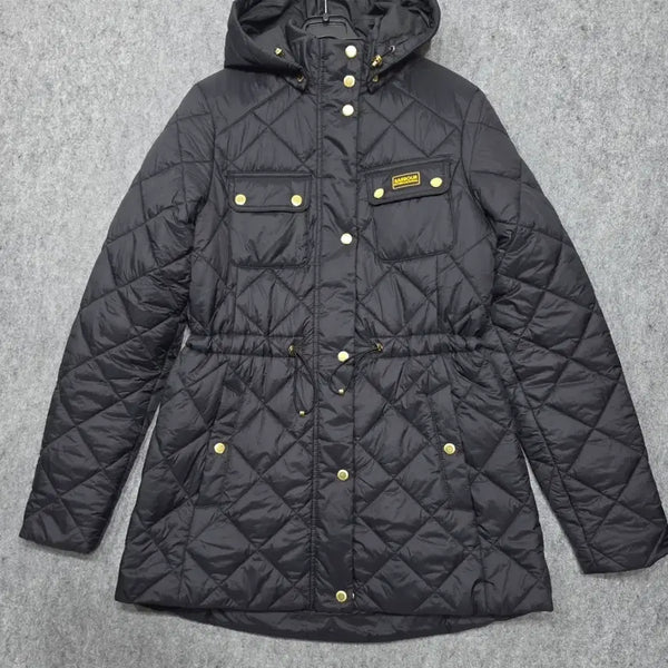 [BUNJANG] Barbour International Avalon Quilted Jacket with Waist String and Hood (UK 12) / Barbour 바버 인터내셔널 아발론 퀼팅 허리 스트링 후드 자켓 UK12