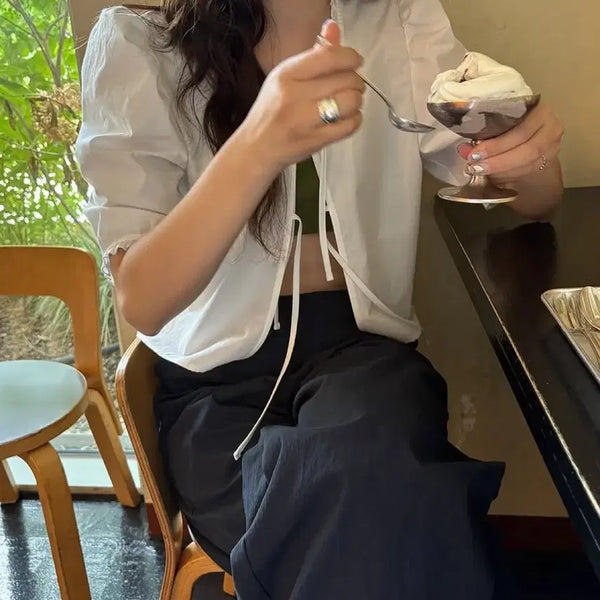 [BUNJANG] By mood Bonnet Frill Blouse / 바이무드 Bonnet Frill Blouse 보넷 프릴 블라우스