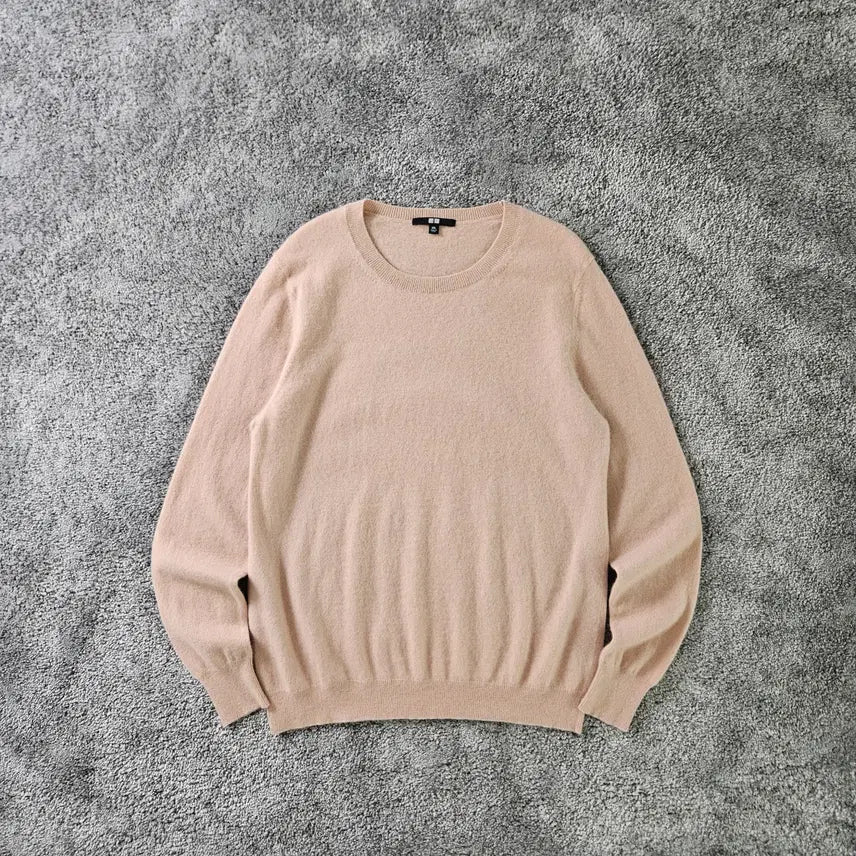 [BUNJANG] Uniqlo Women's Round Neck Knit Sweater (Beige) / UNIQLO 니트 스웨터