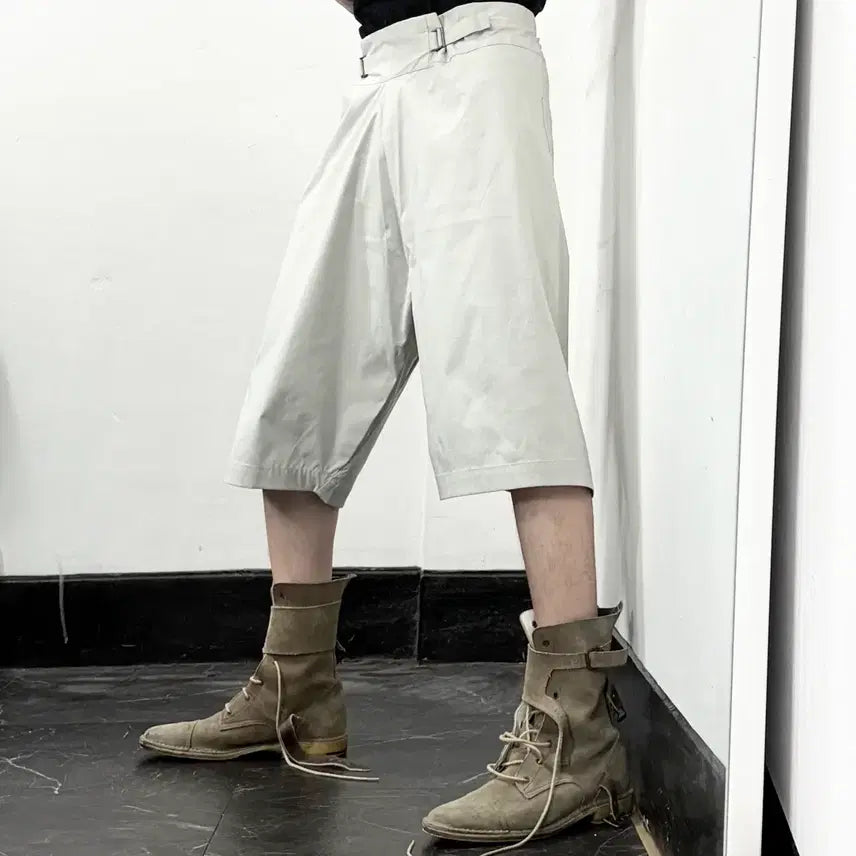 [BUNJANG] Issey Miyake Me Poly-shell Belted Bermuda Pants / 이세이 미야케 me 폴리쉘 벨티드 버뮤다 팬츠