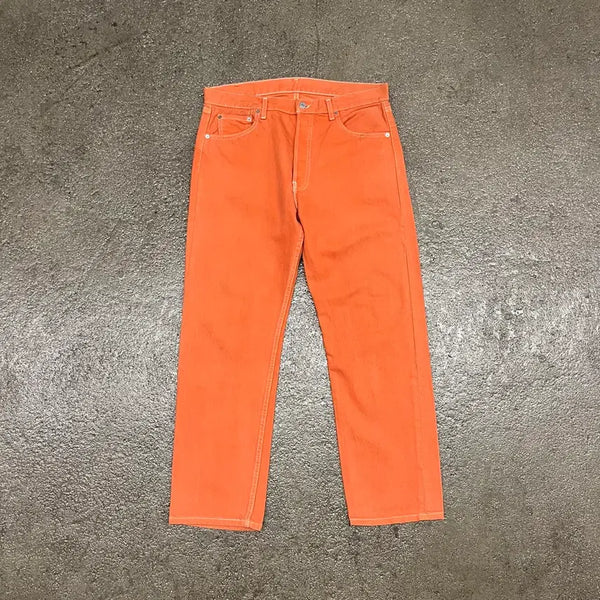 [BUNJANG] Levi's 501 2000 USA Orange Color Denim Jeans (35) / 2000 USA Levis501 컬러진 (35)