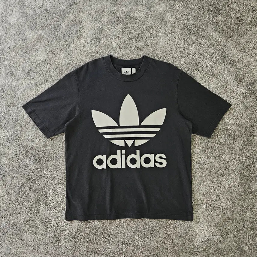 [BUNJANG] Adidas Trefoil Logo Oversized Cotton T-Shirt - Black XL / Adidas 오버사이즈 반팔 티셔츠