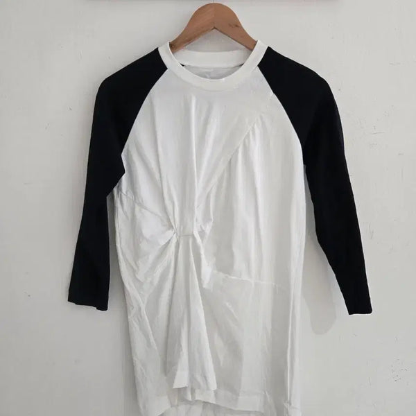 [BUNJANG] Marques Almeida Cotton T-Shirt White & Navy XS / 마르케스 알메이다 티셔츠