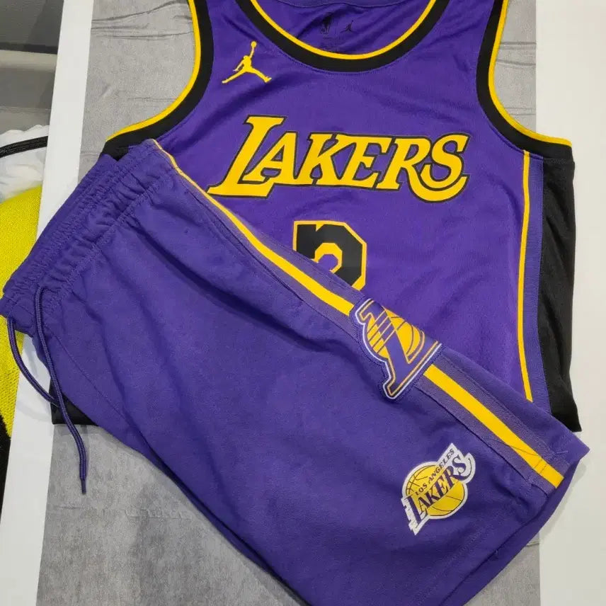[BUNJANG] Nike Los Angeles Lakers Anthony Davis Jersey Top and Bottom Set / 나이키 LA 레이커스 데이비스 유니폼 상하의 세트