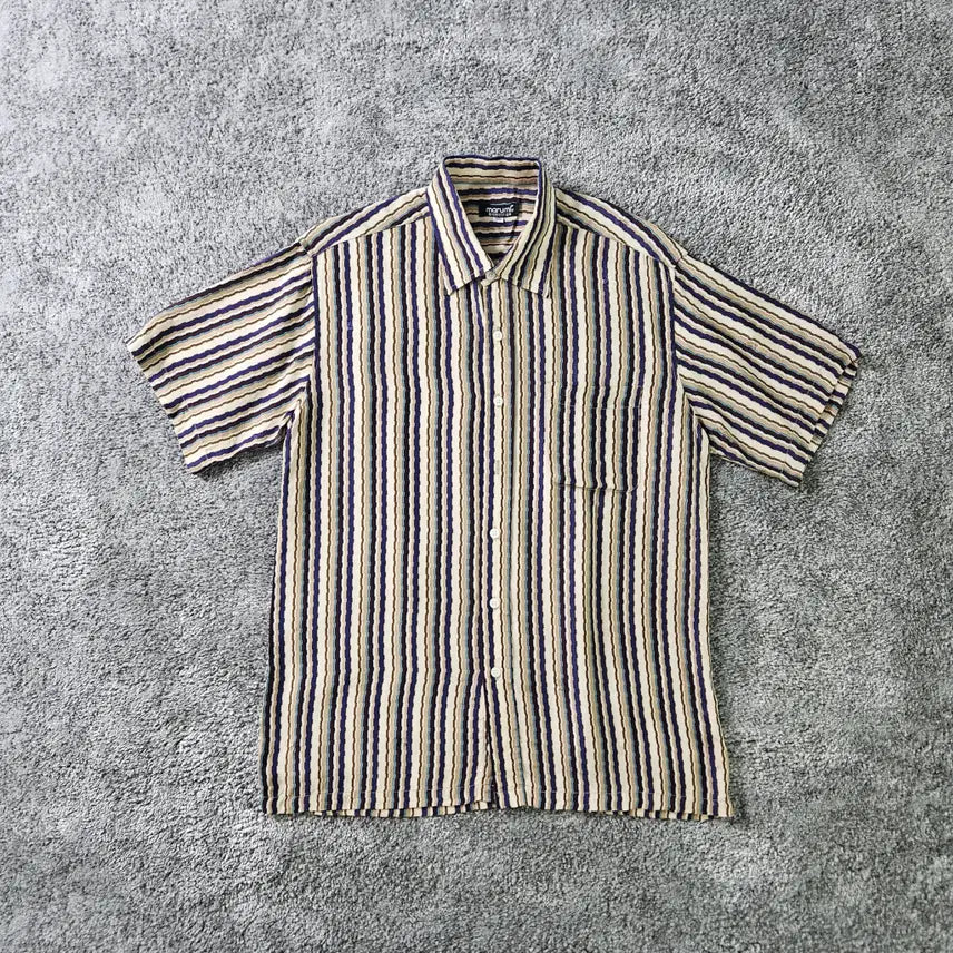 [BUNJANG] Marumi Striped Short-Sleeve Shirt / marumi 반팔 셔츠