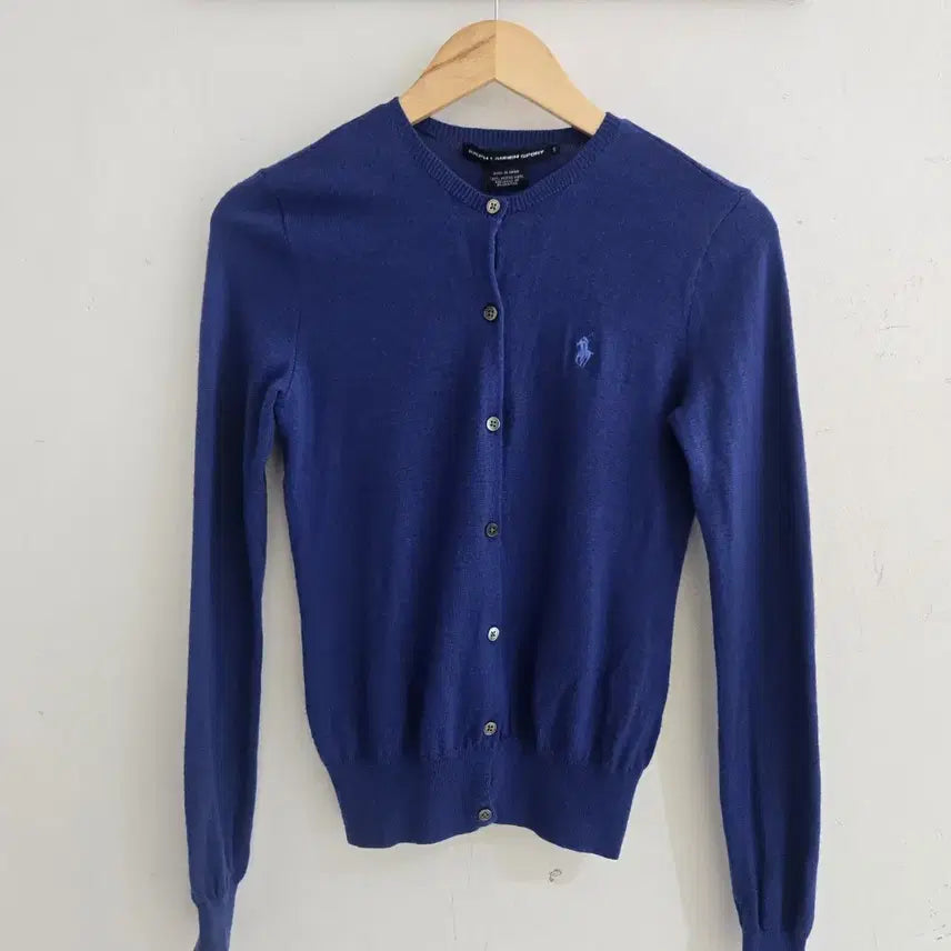 [BUNJANG] Ralph Lauren Sport Cardigan Blue Wool Size S / 랄프 로렌 스포츠 가디건
