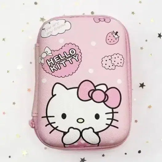 [BUNJANG] Hello Kitty Pink Storage Case / 캐릭터 케이스 핑크 보관함 키티 하드디스크