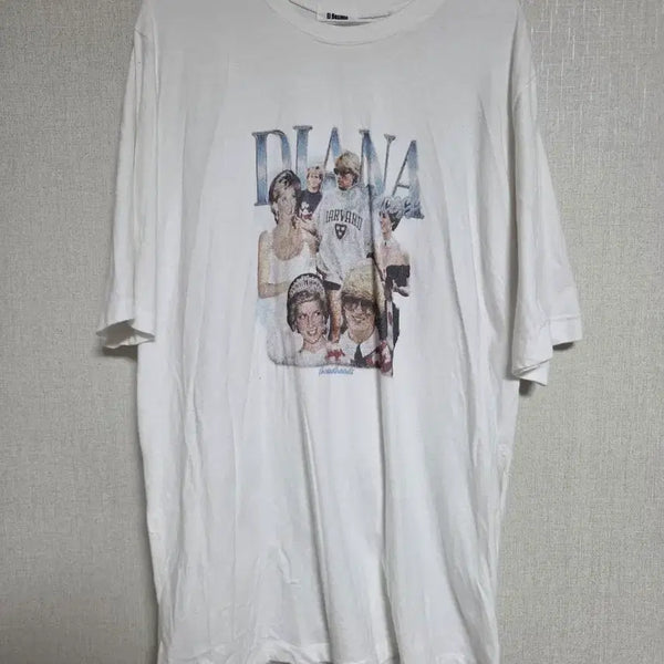 [BUNJANG] Diana Princess Vintage Printing T-Shirt / 다이애나 프린세스 빈티지 프린팅 티셔츠