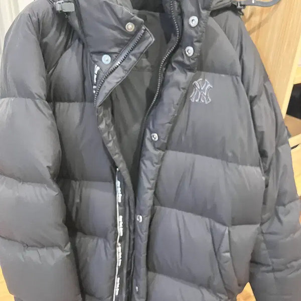 [BUNJANG] MLB Long Padding Black Size 95 / Mlb 롱패딩 블랙 95사이즈