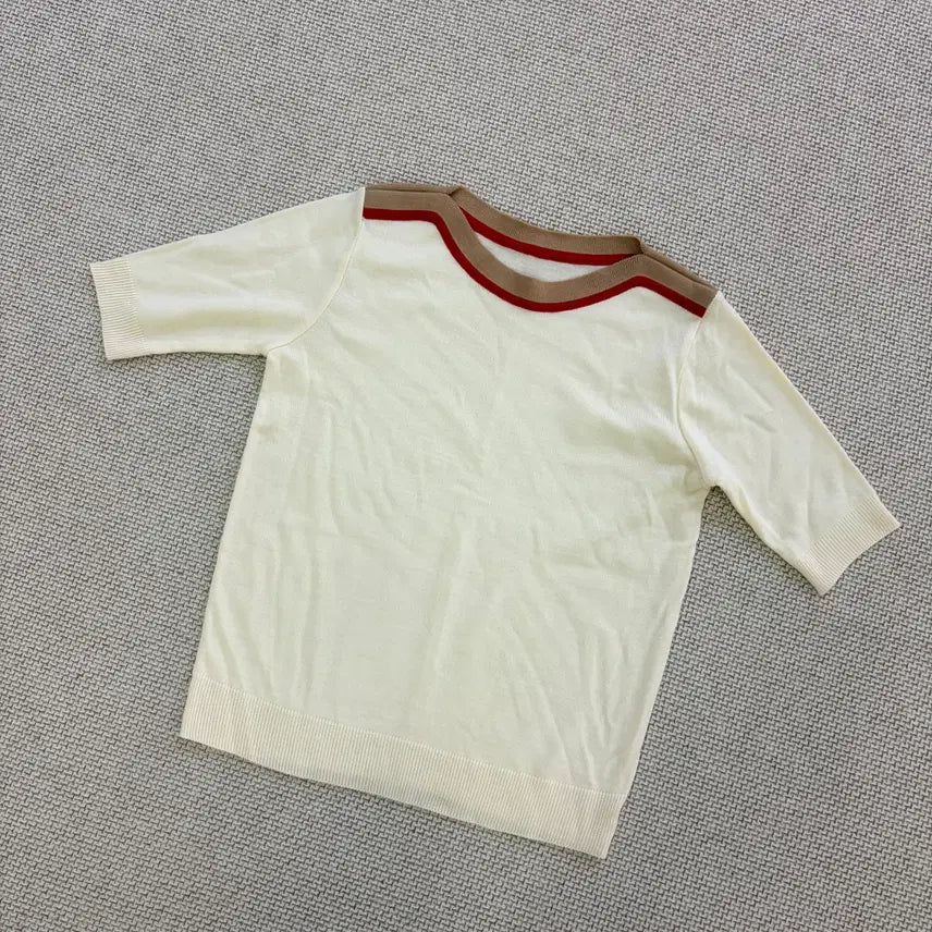 [BUNJANG] Vintage Women's Short Sleeve Knit Top / 실측 빈티지 여성 반팔 니트 0722D1