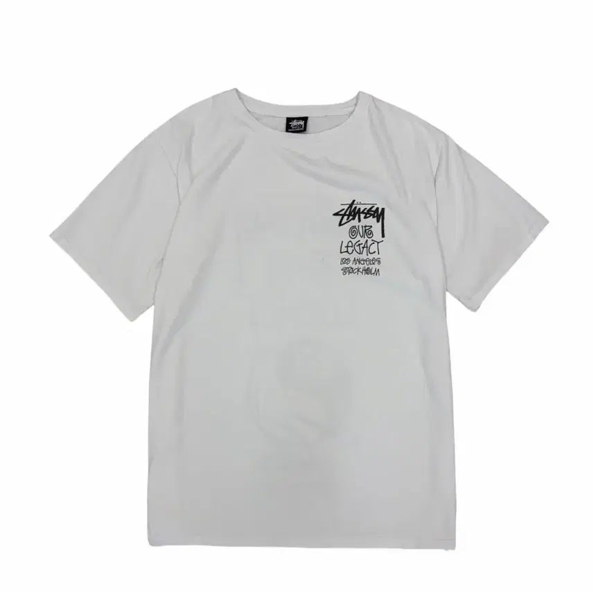 [BUNJANG] Stüssy x Our Legacy White Short Sleeve T-Shirt (L) / 스투시 X 아워레가시 반팔 티셔츠 화이트 (L)