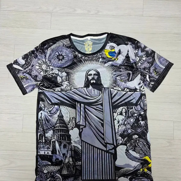 [BUNJANG] Unique Graphic Soccer Training T-Shirt / 풋살 축구 운동 티셔츠 (예수, 성모마리아)