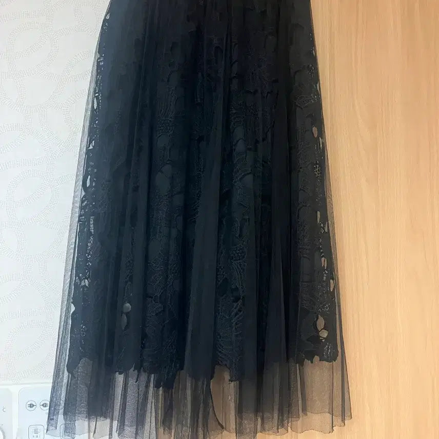 [BUNJANG] GGPX Chiffon Lace Long Skirt / Ggpx 샤 스컷