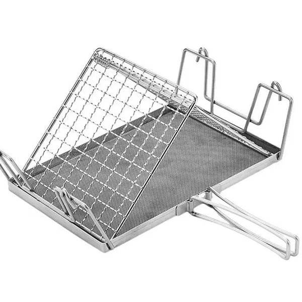 [BUNJANG] Camping Stainless Steel Folding Portable BBQ Grill Toast Rack / 캠핑 스테인리스 스틸 떡, 꼬치, 토스트 랙, 접이식 휴대용 바비큐 그릴