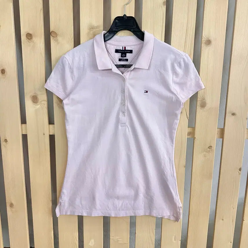 [BUNJANG] Tommy Hilfiger Pink Short Sleeve Polo T-Shirt / (XS) 타미힐피거 반팔 카라티 핑크