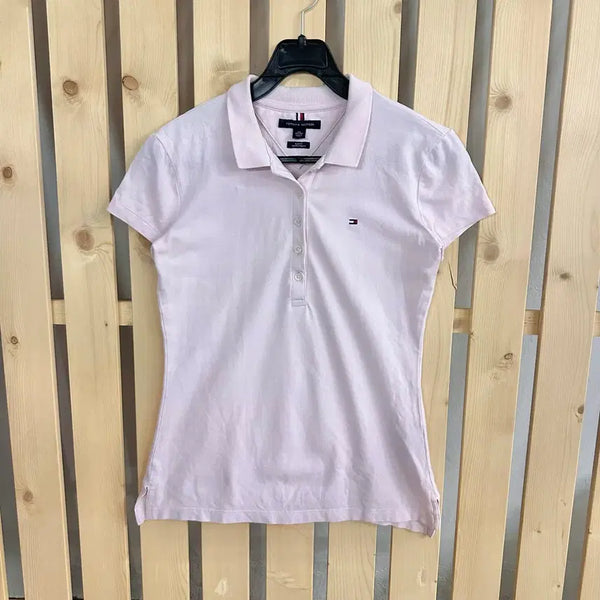 [BUNJANG] Tommy Hilfiger Pink Short Sleeve Polo T-Shirt / (XS) 타미힐피거 반팔 카라티 핑크