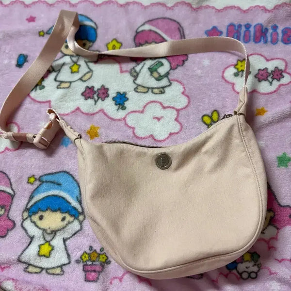 [BUNJANG] Minuit Muse Washed Pink Leather Crossbody Bag / 미닛뮤트 크로스백
