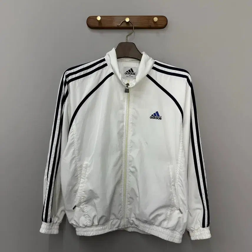 [BUNJANG] Adidas Old School White Track Windbreaker H3176 / 아디다스 올드스쿨 화이트 트랙 바람막이 H3176