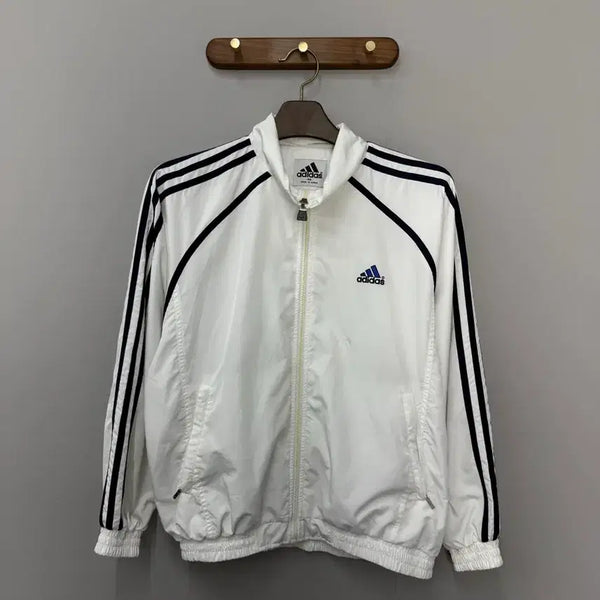 [BUNJANG] Adidas Old School White Track Windbreaker H3176 / 아디다스 올드스쿨 화이트 트랙 바람막이 H3176