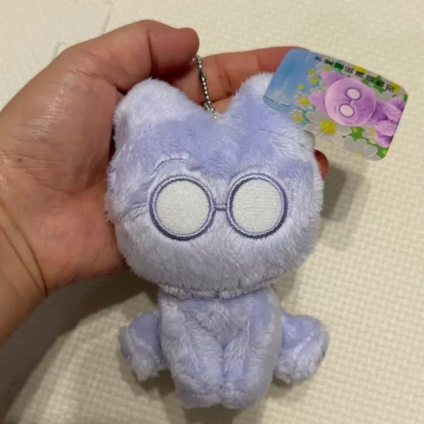[BUNJANG] Purple "Model Cat" Plush Keychain (Approx. 11cm) / 보라색 모범묘고양이 인형키링 / 약 11cm