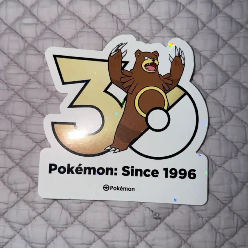 [BUNJANG] Pokemon 30th Anniversary Sticker Ring Bear / 포켓몬 30주년 스티커 링곰