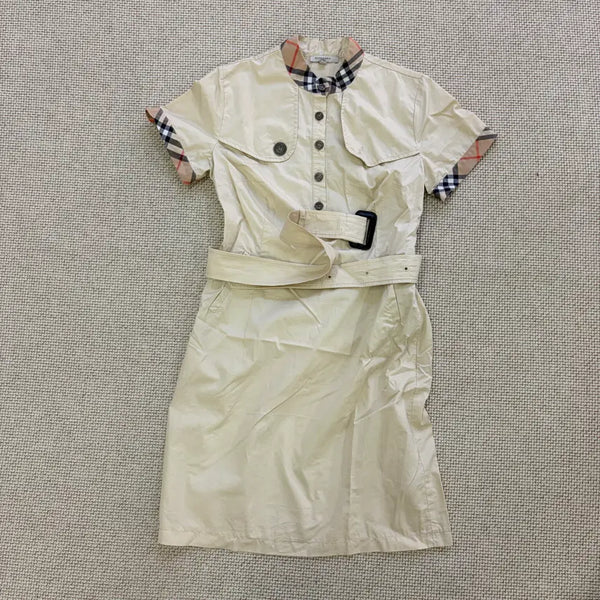 [BUNJANG] Vintage Belted Shirt Dress / M 빈티지 여성 벨티드 셔츠원피스 0722D1