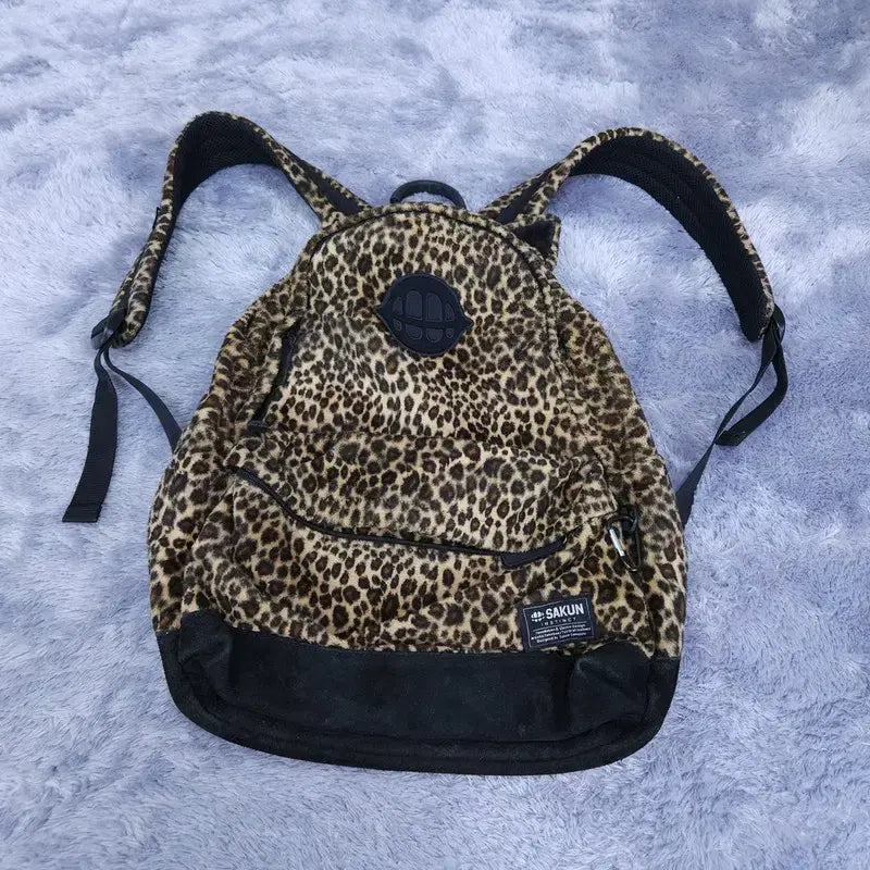 [BUNJANG] Sakun Leopard Print Backpack / sakun 호피 백팩 가방 | 0722A42