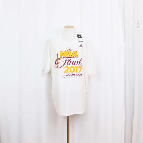 [BUNJANG] Adidas Men's NBA Collaboration White Oversized Cotton T-Shirt XL / [정품] 아디다스 남성 NBA 화이트 오버핏 라운드 반팔 티셔츠 XL 상상샵