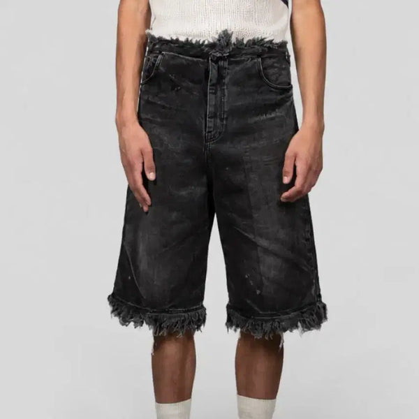 [BUNJANG] Egonlab Raw Edges Denim Short / L) 에곤랩 RAW EDGES DENIM SHORT