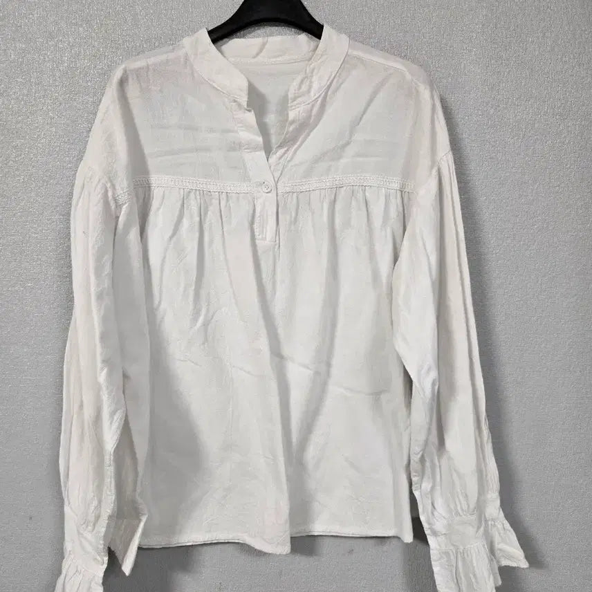 [BUNJANG] Cotton Shirring Blouse (Free Size) / 코튼 셔링 블라우스 프리